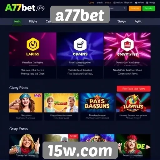 Análise das funcionalidades do site a77bet